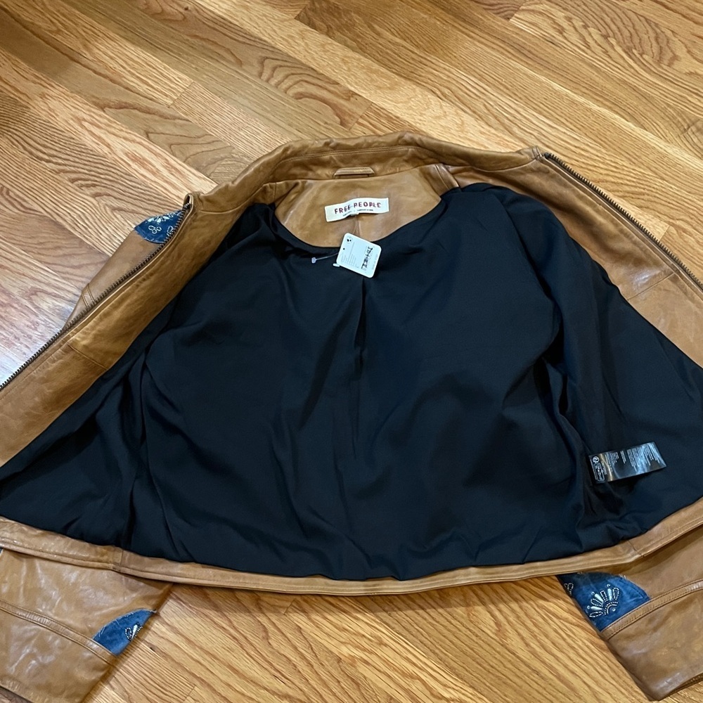 Free People Indie Rider Bomber Jacket Size Large NWT - Picture 11 of 15
